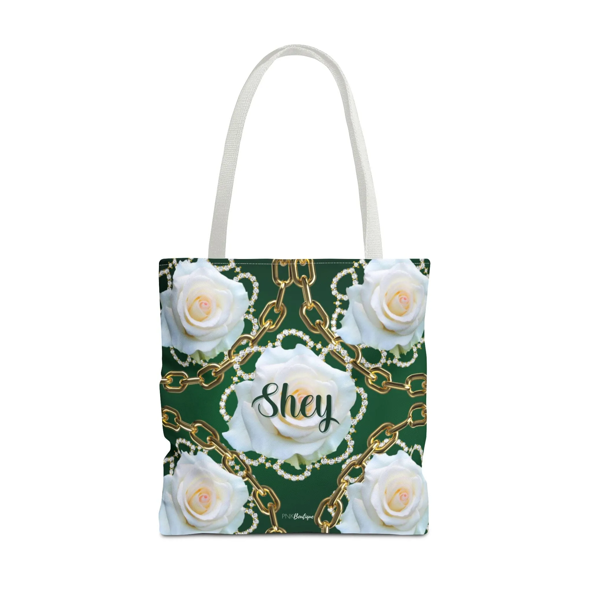 Custom Green and White Links Tote Bag