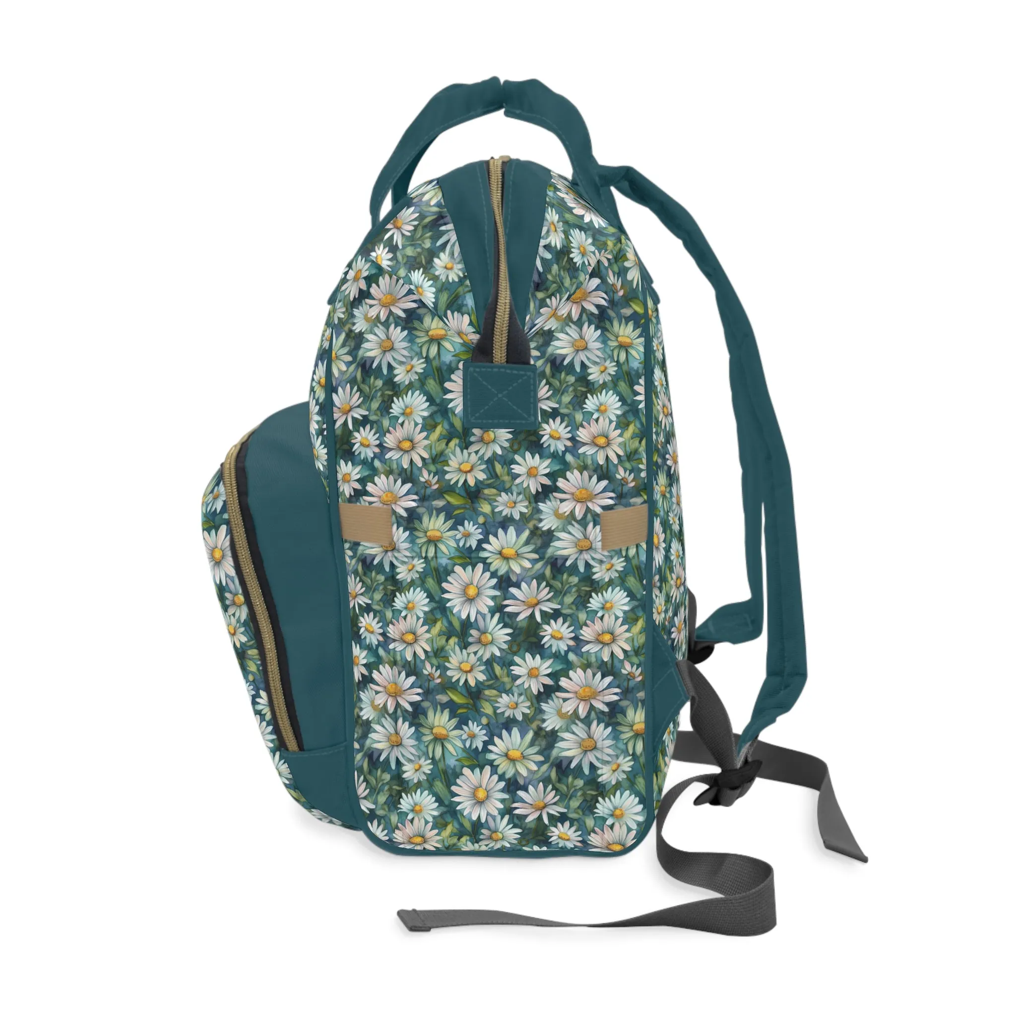 Daisy Diaper Backpack - Charming & Multifunctional Baby Bag with Daisy Patterns, Perfect for Nature-Loving Parents