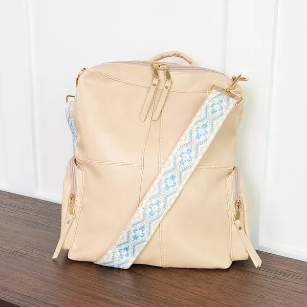 Dani & Em Charis Convertible Vegan Leather Double Strap Backpack