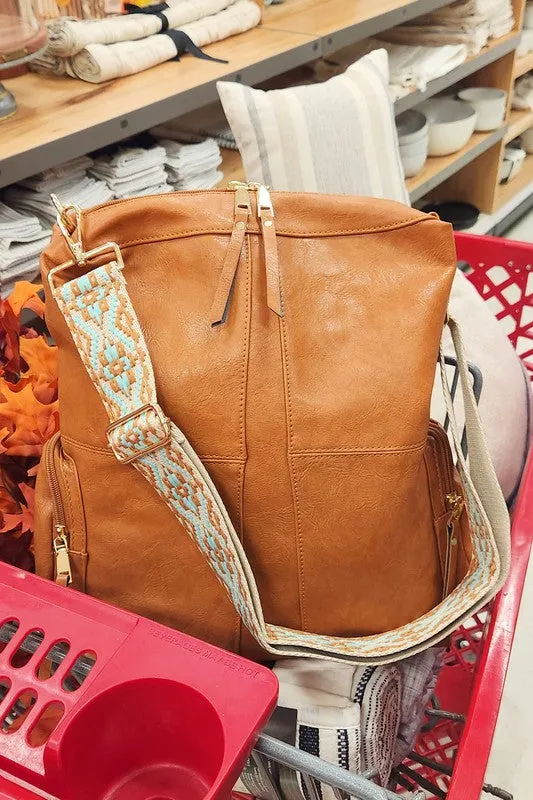 Dani & Em Charis Convertible Vegan Leather Double Strap Backpack