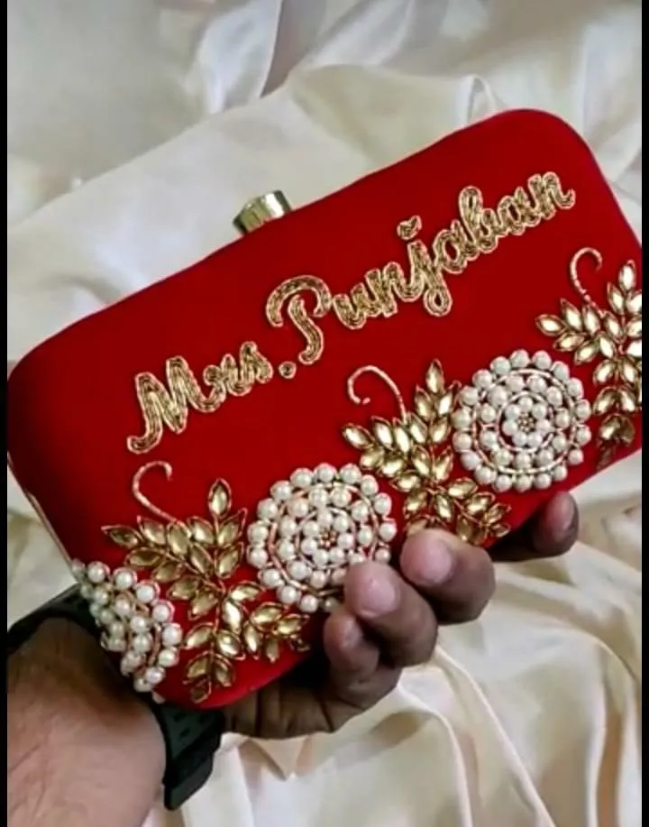 Designer Red Party Potli Purse