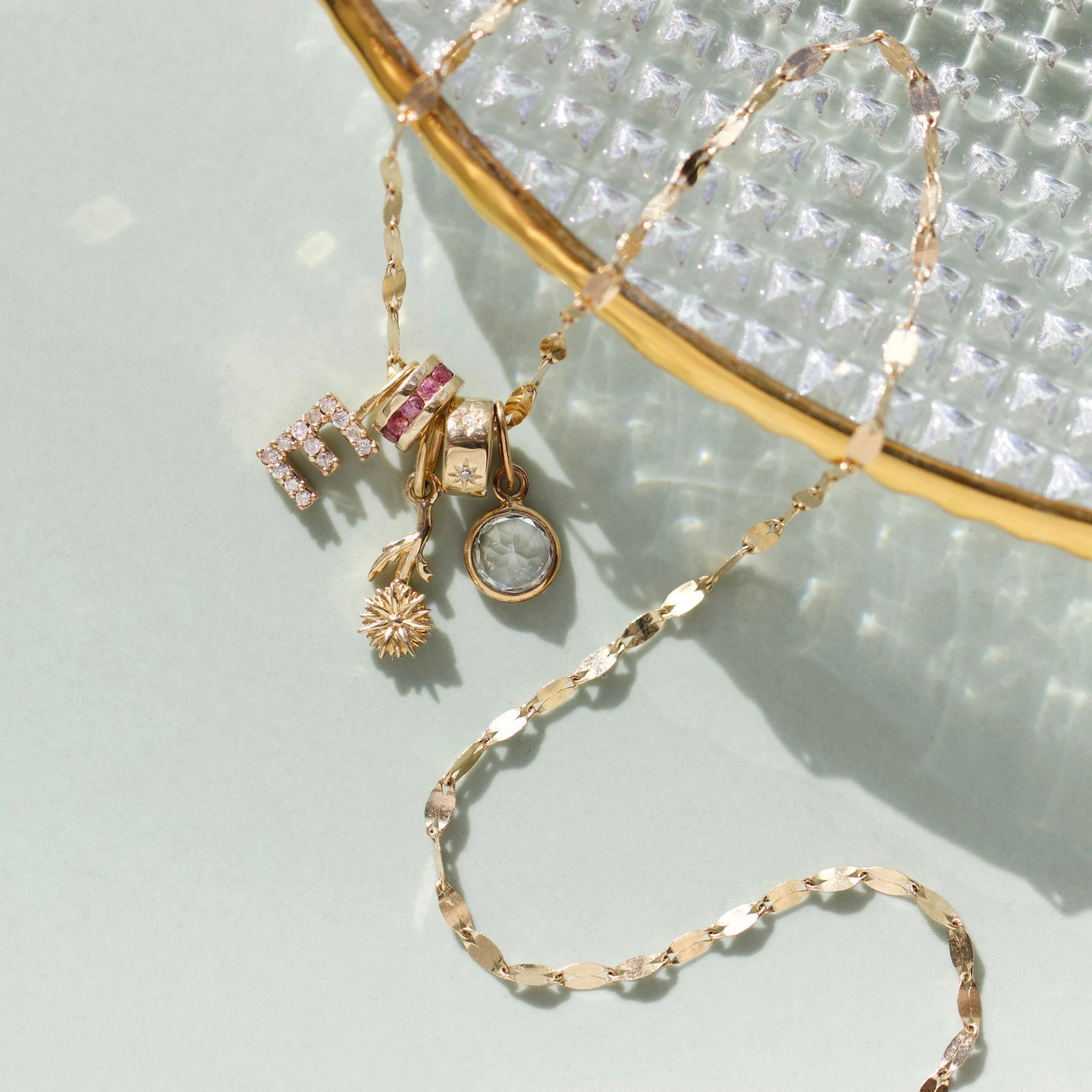 Diamond Star Set Stacker Charm