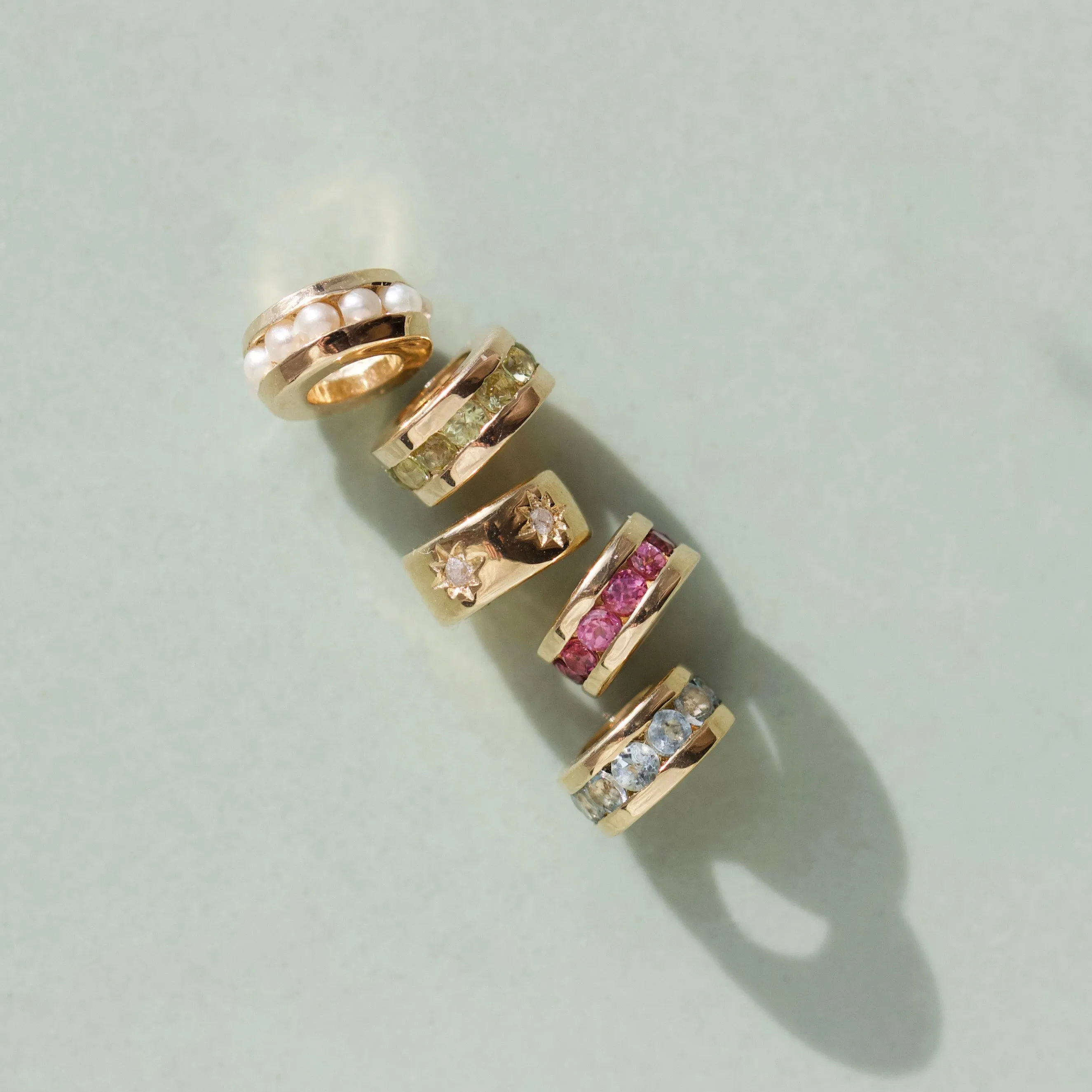 Diamond Star Set Stacker Charm