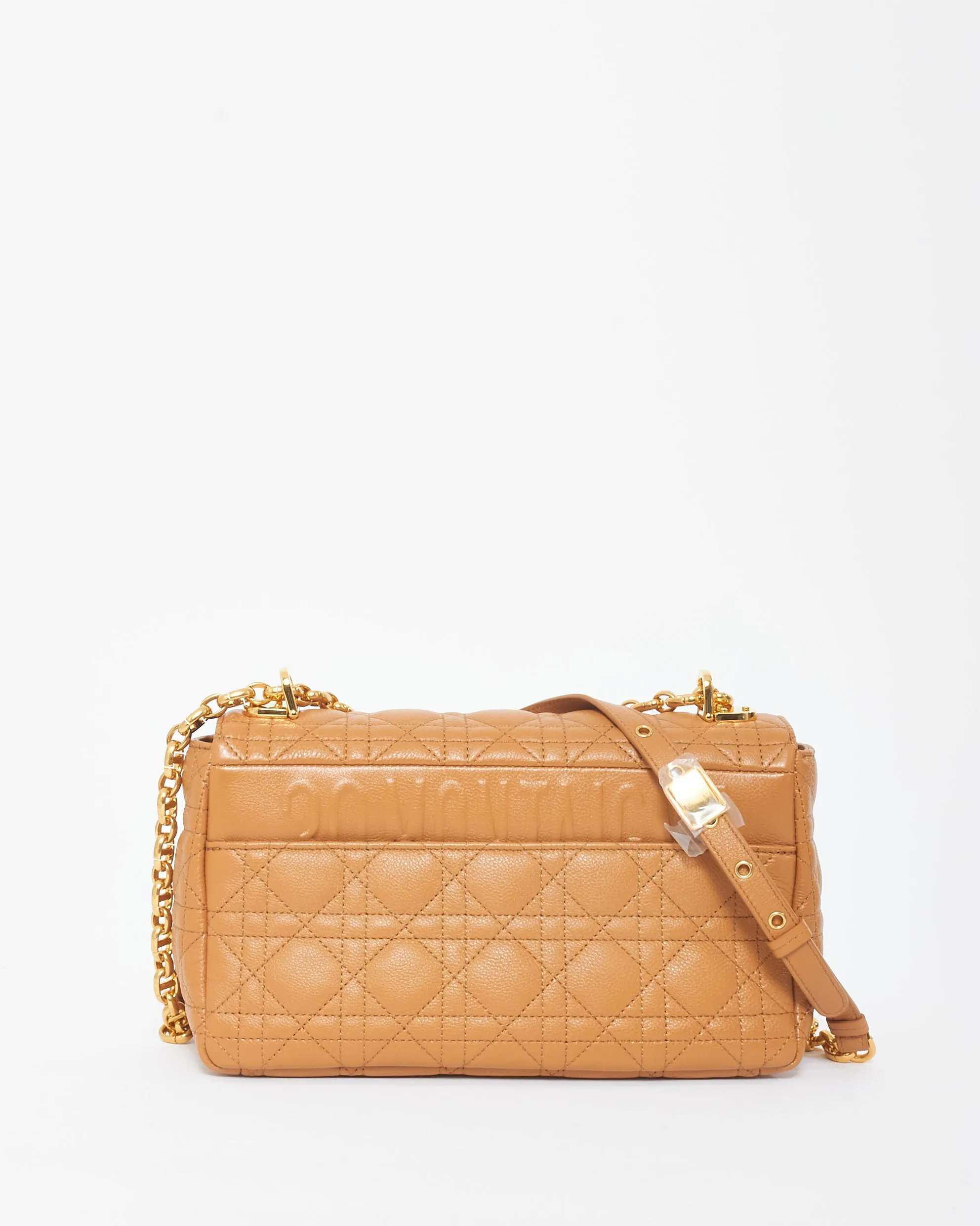 Dior Caramel Brown Cannage Leather Medium Caro Bag
