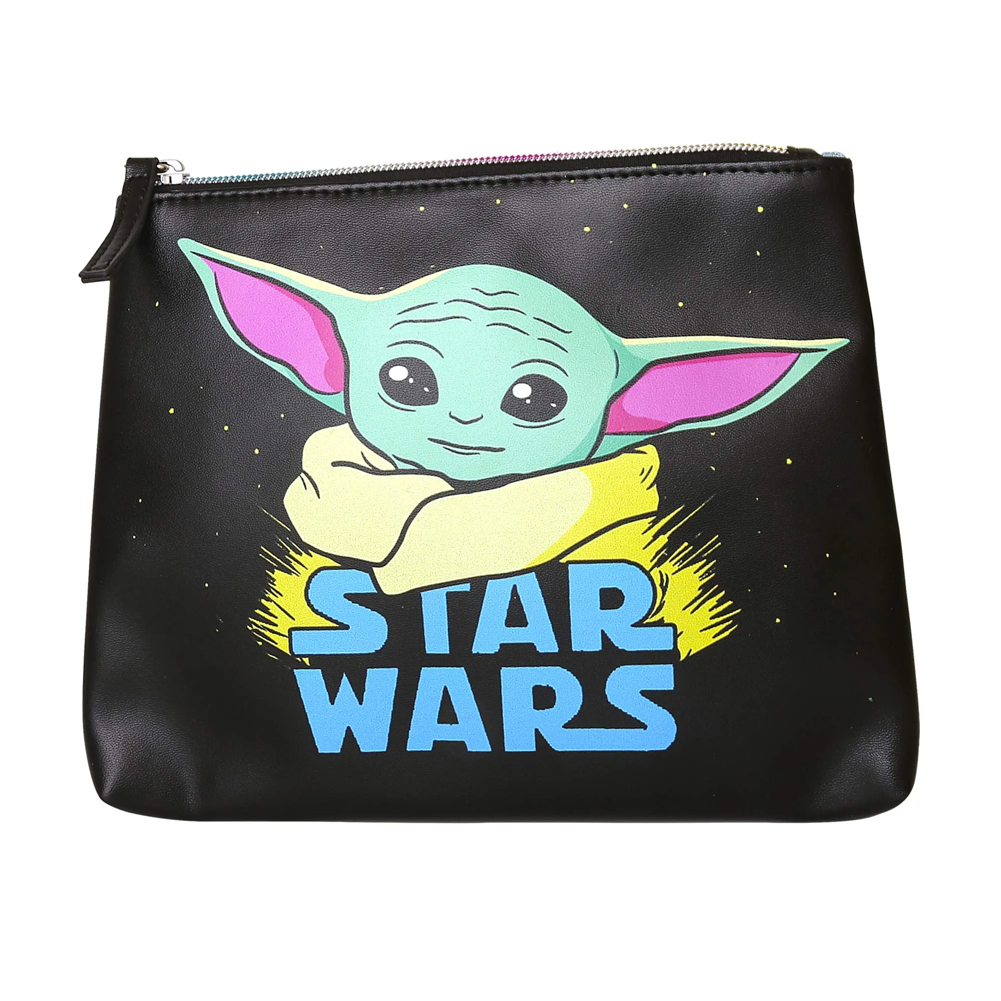 Disney Star Wars Mandalorian Grogu Faux Leather Make Up Cosmetic Bag Set