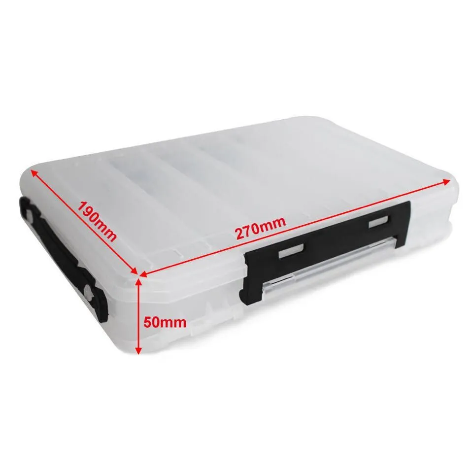 Double Sided 14 Compartment Large Tackle Box Fishing Tackle