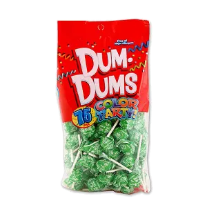 Dum Dum Color Party Bag Bright Green Sour Apple