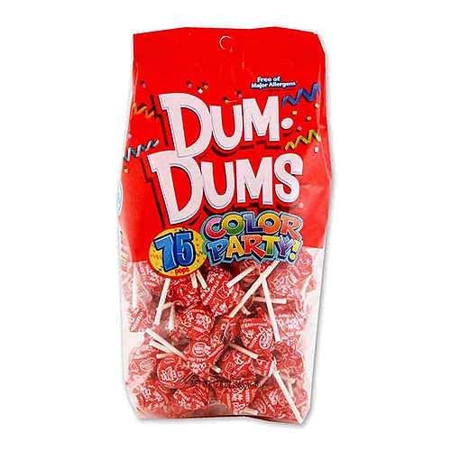 Dum Dum Color Party Bag Red Strawberry