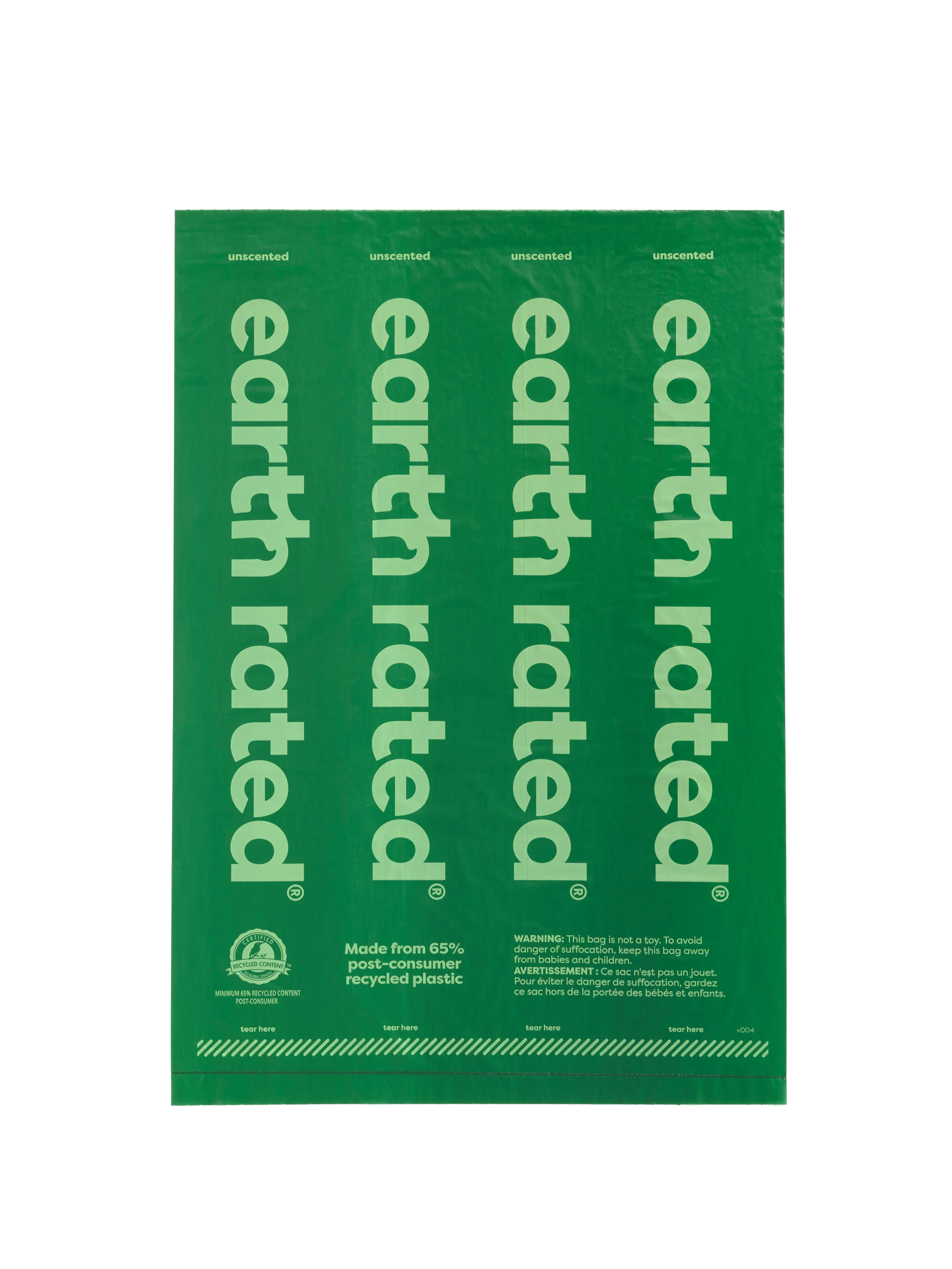 Earth Rated Unscented Poop Bags 120ct on 8 Refill Rolls 12cs