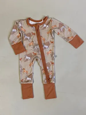 Ember Tan Bamboo Convertible Footie