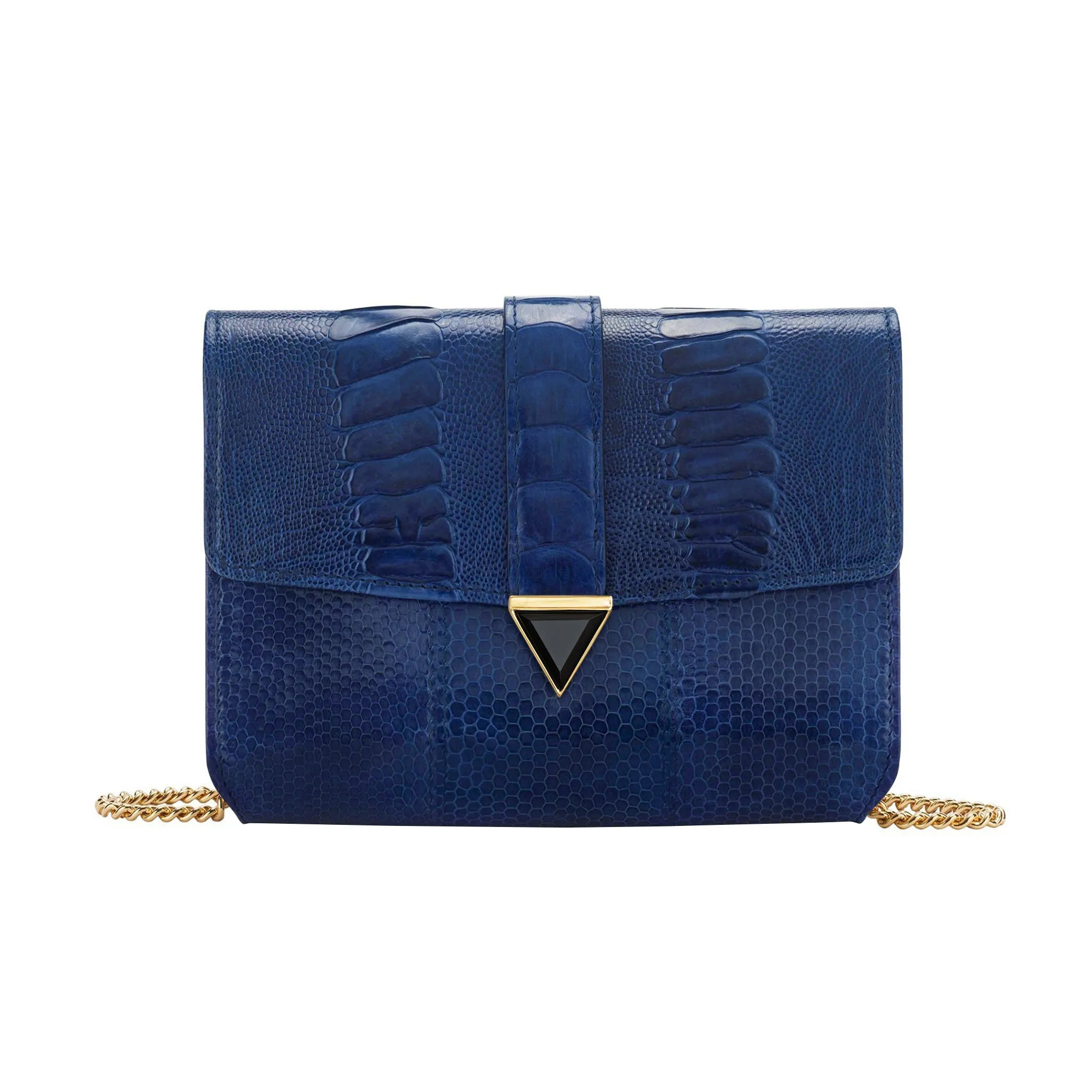 ERIKA SNAKESKIN & OSTRICH LEG CROSSBODY BAG