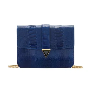 ERIKA SNAKESKIN & OSTRICH LEG CROSSBODY BAG