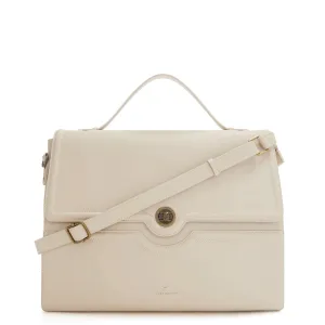Essential Bag cream handbag with 16.4 inch laptop compartment