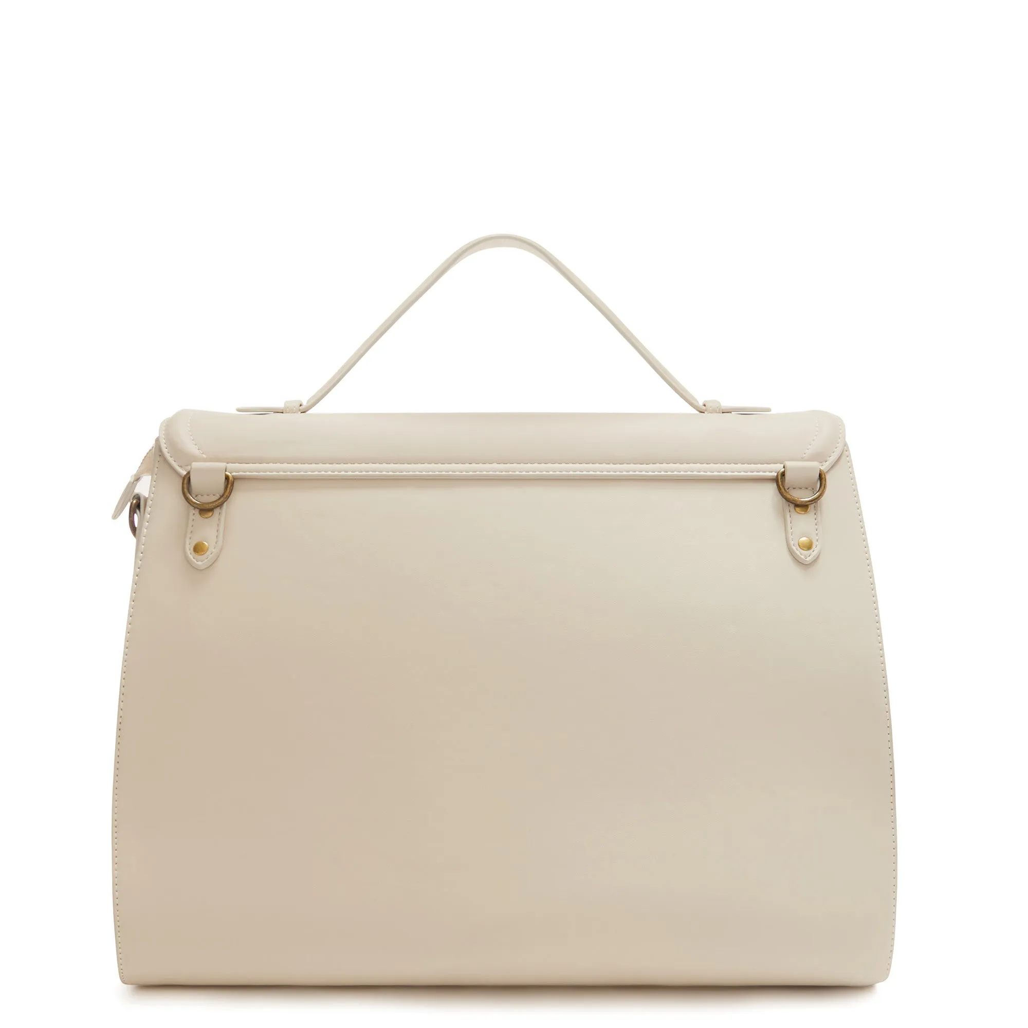 Essential Bag cream handbag with 16.4 inch laptop compartment