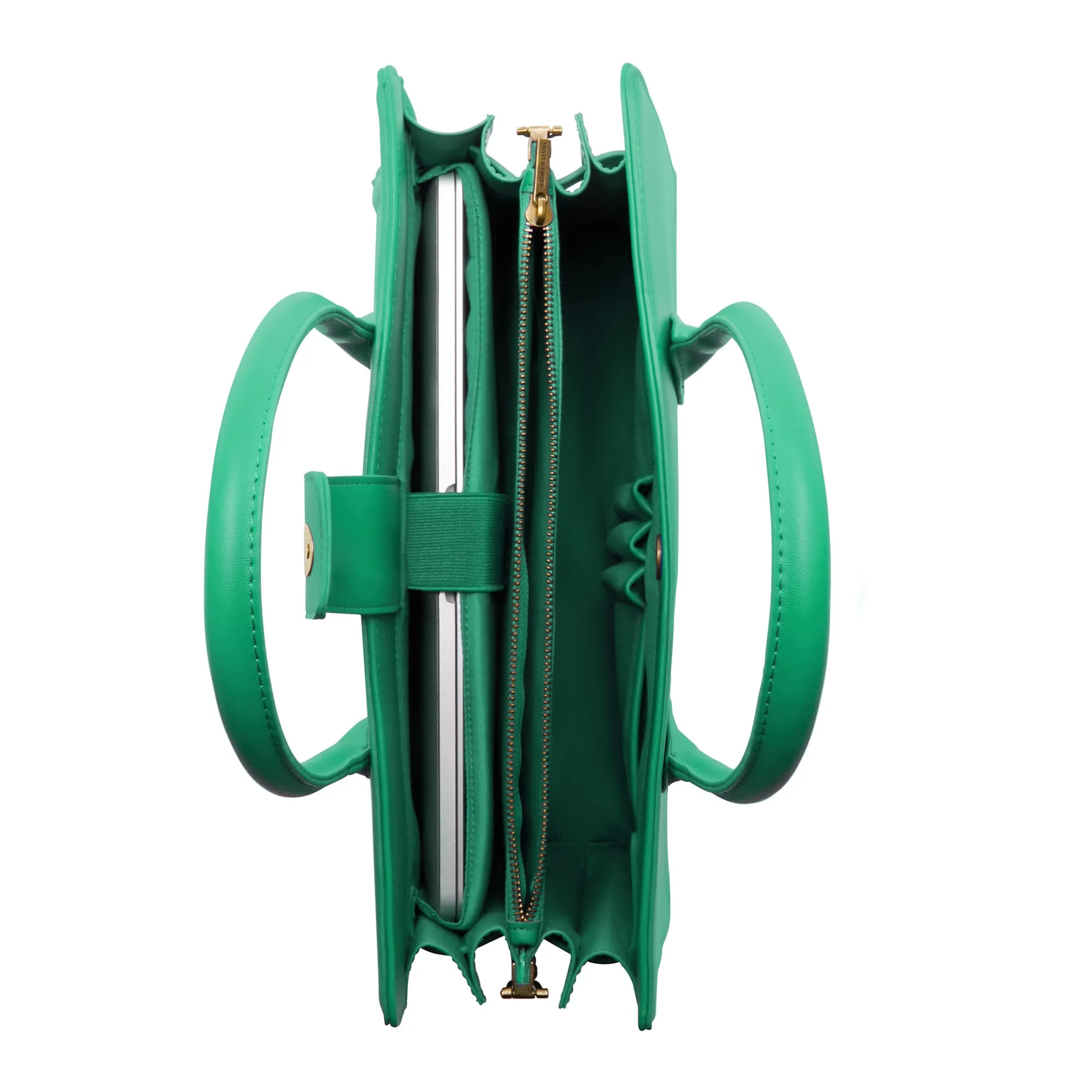 Essential Bag green shoulder bag with 13 inch laptop compartment