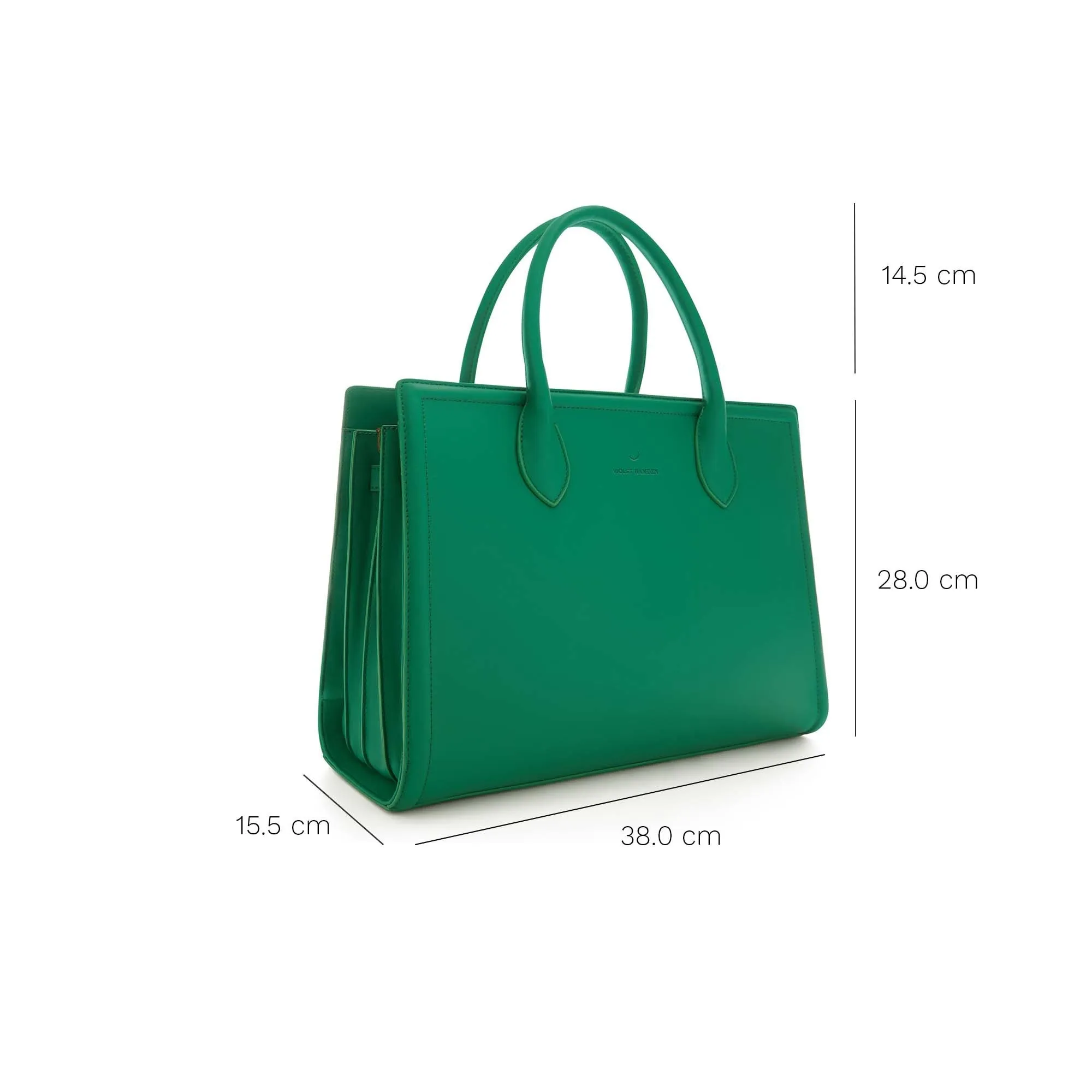 Essential Bag green shoulder bag with 13 inch laptop compartment