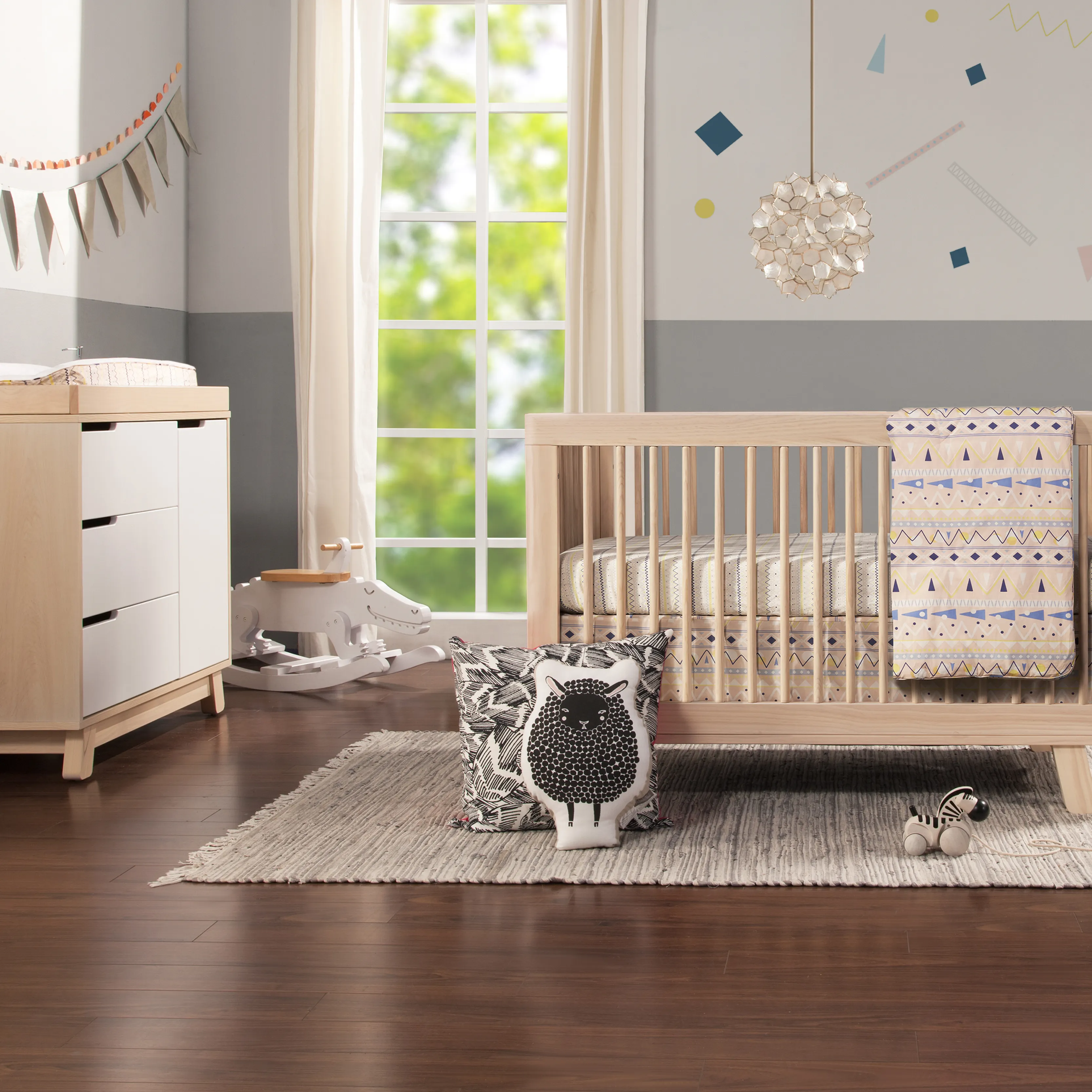 ETA End Sep [1 Yr Local Warranty - Assembly Included] Babyletto Hudson 3 - Drawer Changer Dresser with Removable Changing Tray - White / Washed
