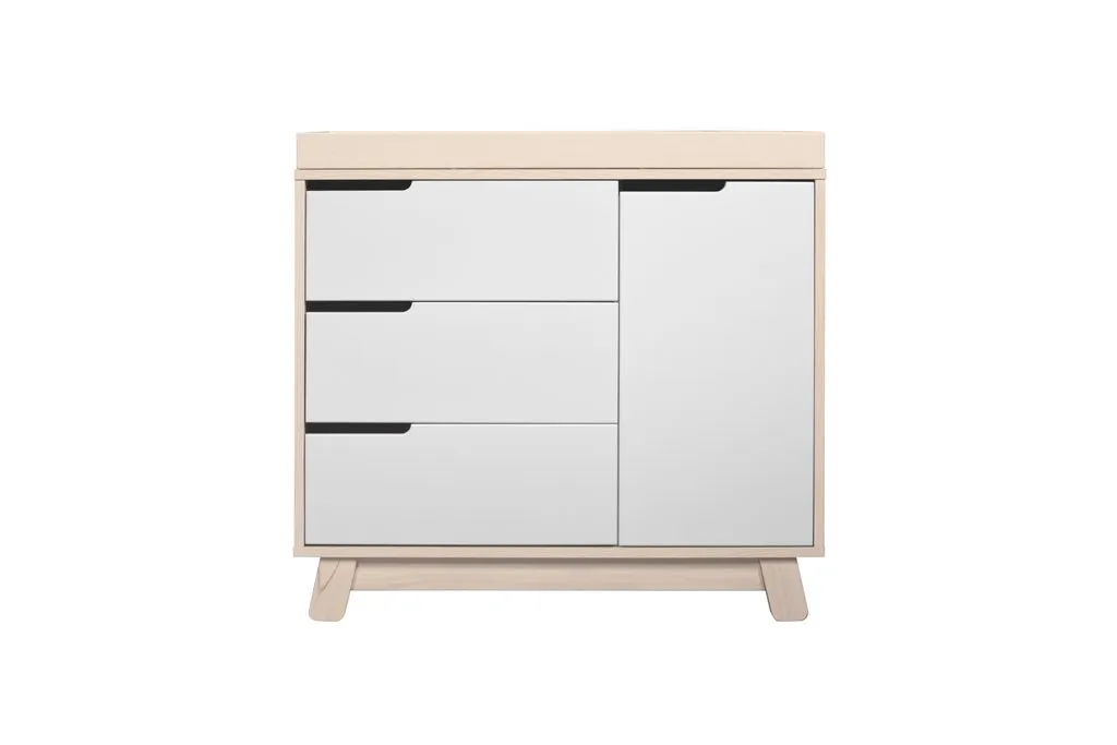 ETA End Sep [1 Yr Local Warranty - Assembly Included] Babyletto Hudson 3 - Drawer Changer Dresser with Removable Changing Tray - White / Washed