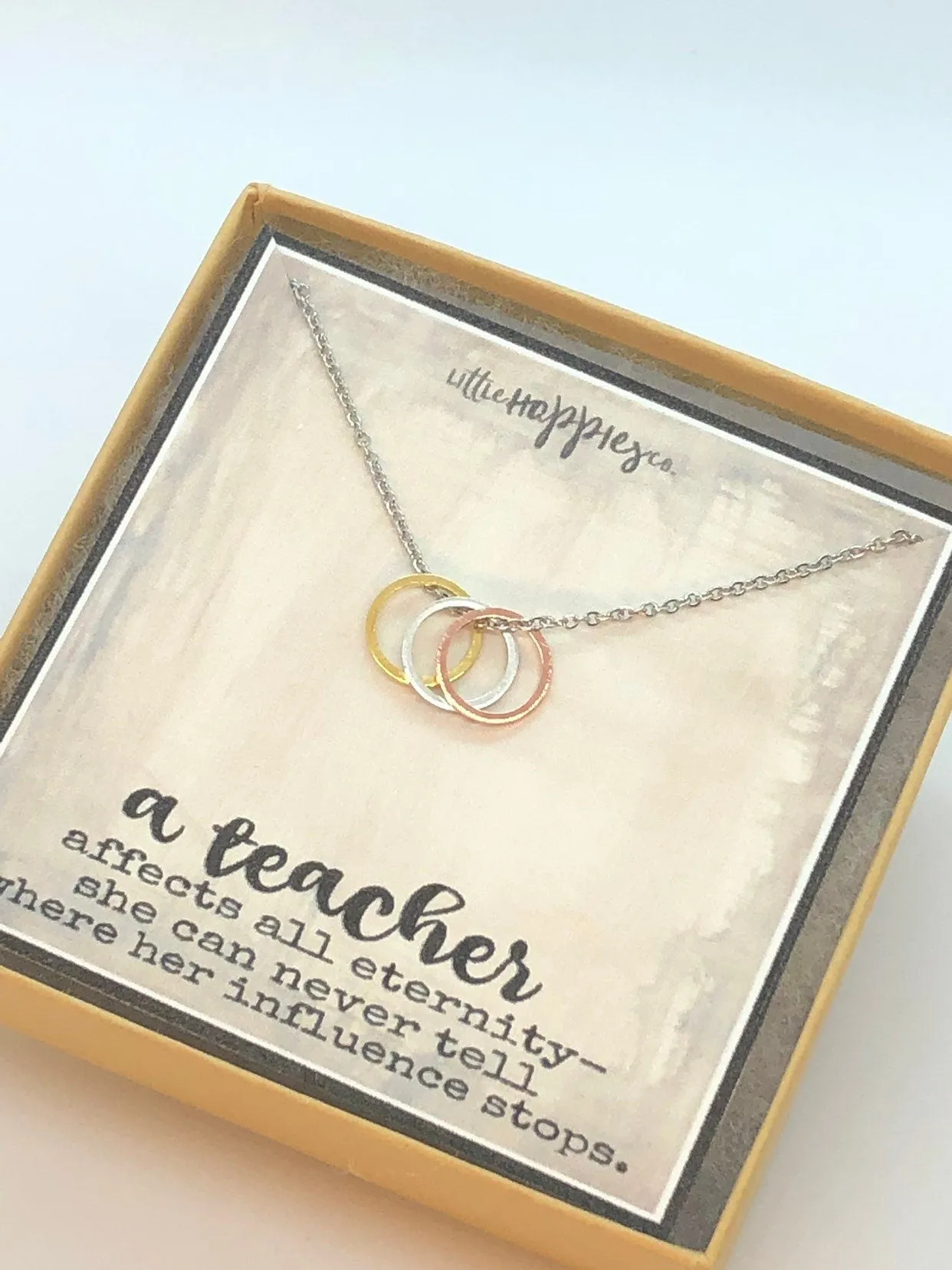 Eternity necklace, Teacher appreciation gift, Teacher gifts, Gift for teacher, personalized teacher, end of year teacher gift, inexpensive