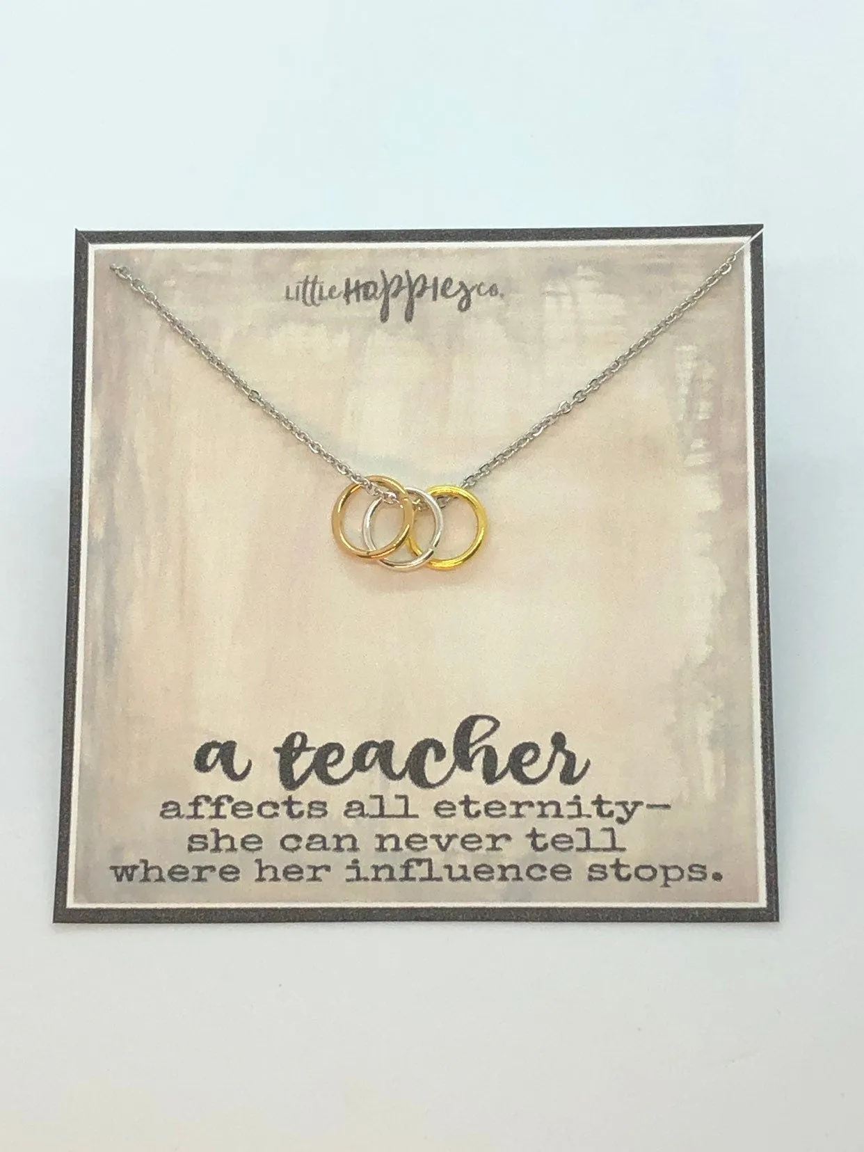 Eternity necklace, Teacher appreciation gift, Teacher gifts, Gift for teacher, personalized teacher, end of year teacher gift, inexpensive
