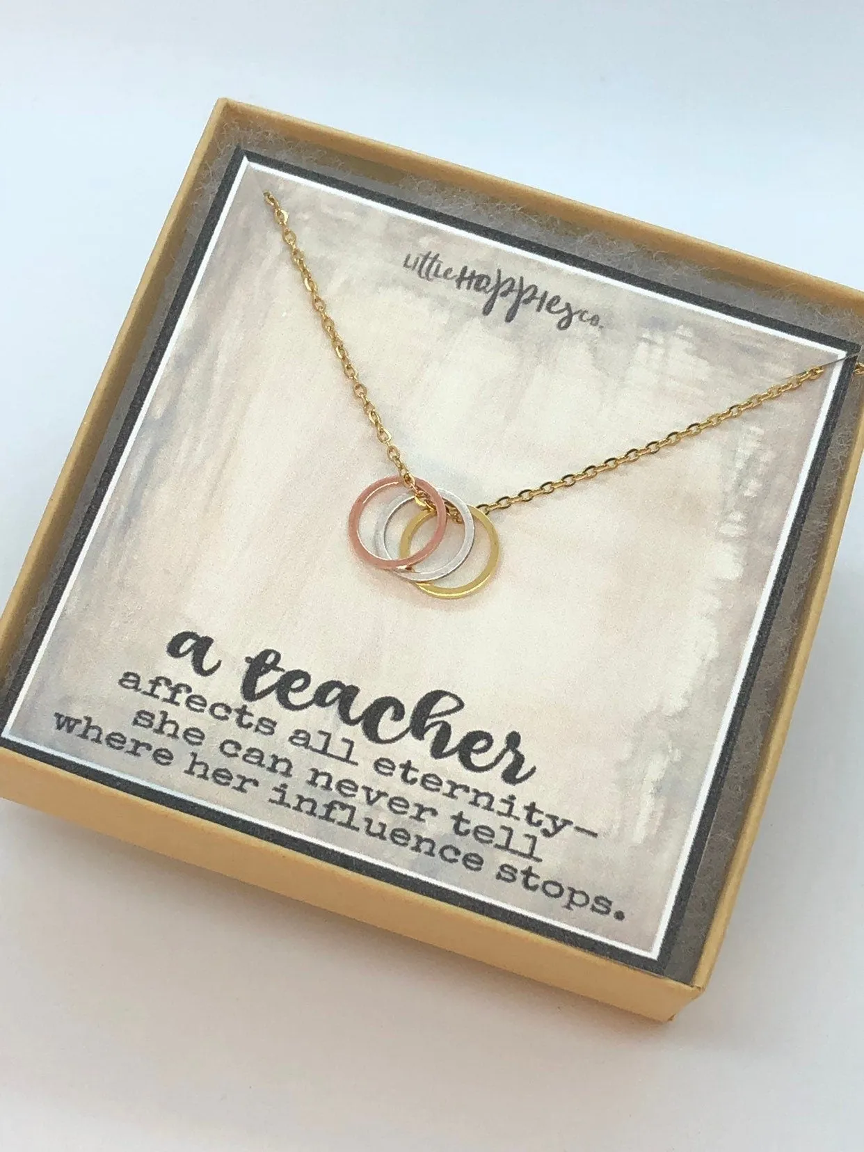 Eternity necklace, Teacher appreciation gift, Teacher gifts, Gift for teacher, personalized teacher, end of year teacher gift, inexpensive