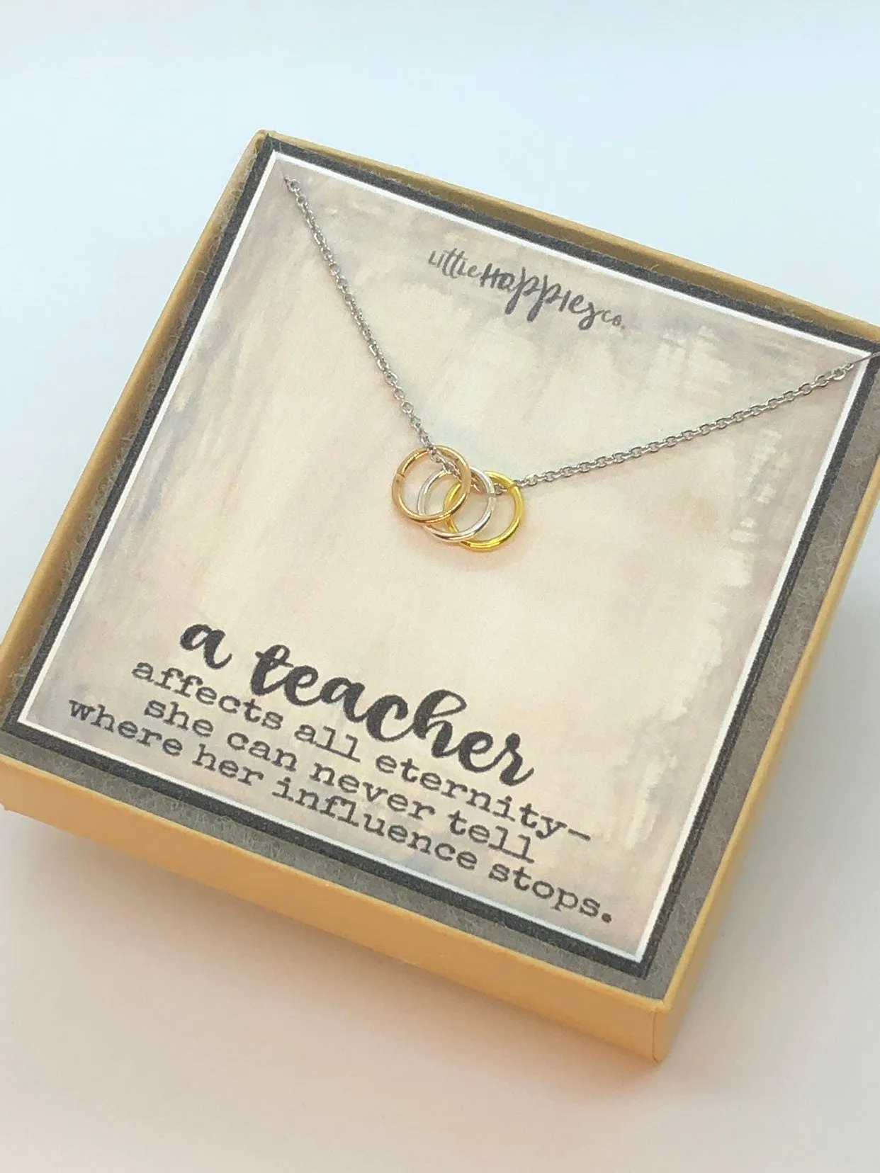 Eternity necklace, Teacher appreciation gift, Teacher gifts, Gift for teacher, personalized teacher, end of year teacher gift, inexpensive
