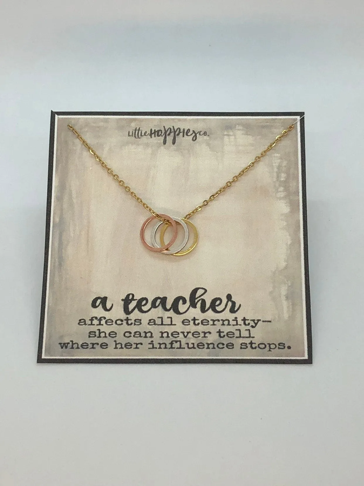 Eternity necklace, Teacher appreciation gift, Teacher gifts, Gift for teacher, personalized teacher, end of year teacher gift, inexpensive