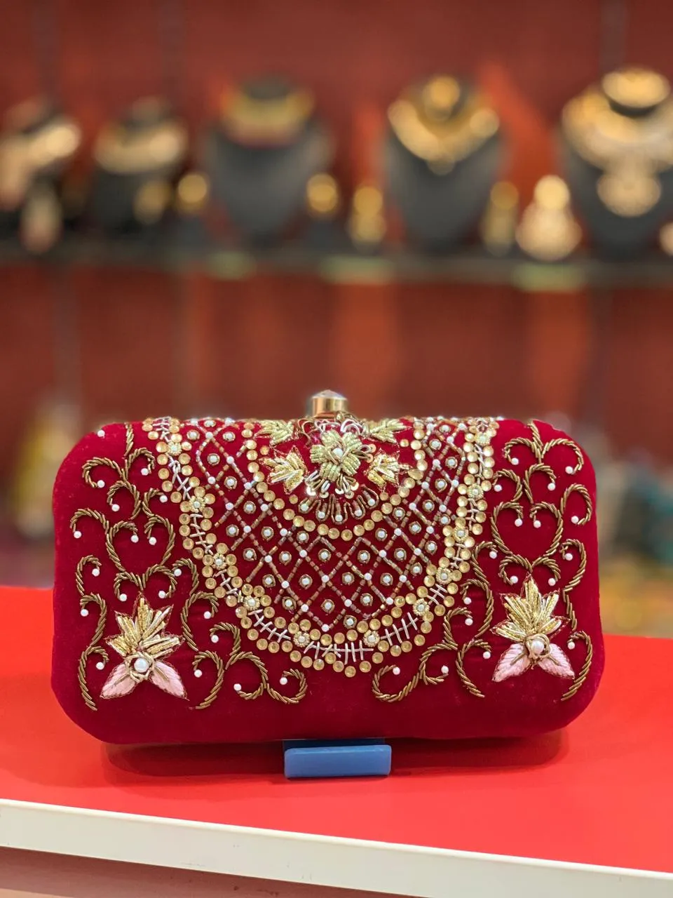 Fancy Party Clutch in Red