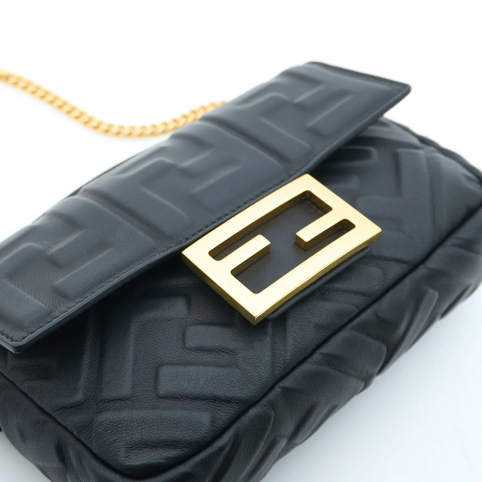 Fendi Black Mini Baguette Bag