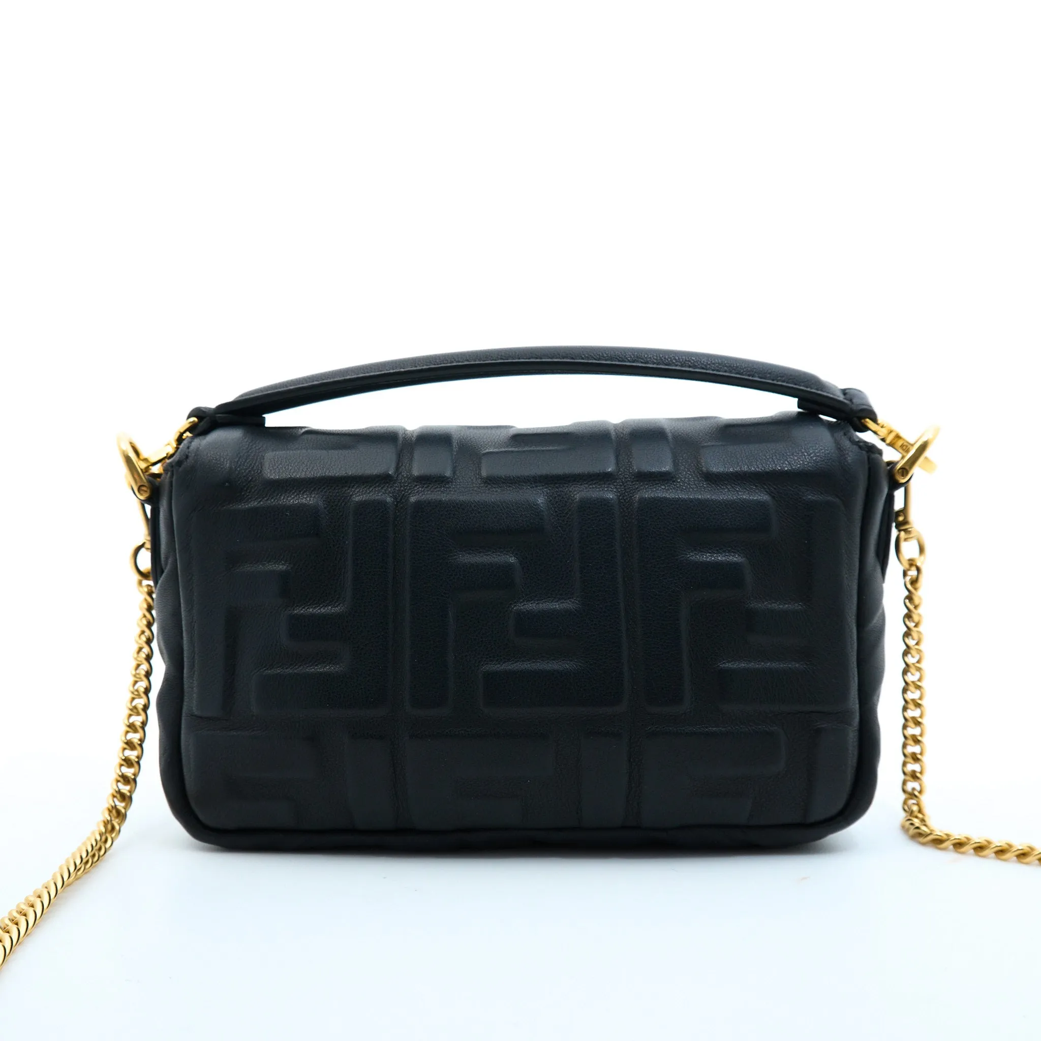 Fendi Black Mini Baguette Bag