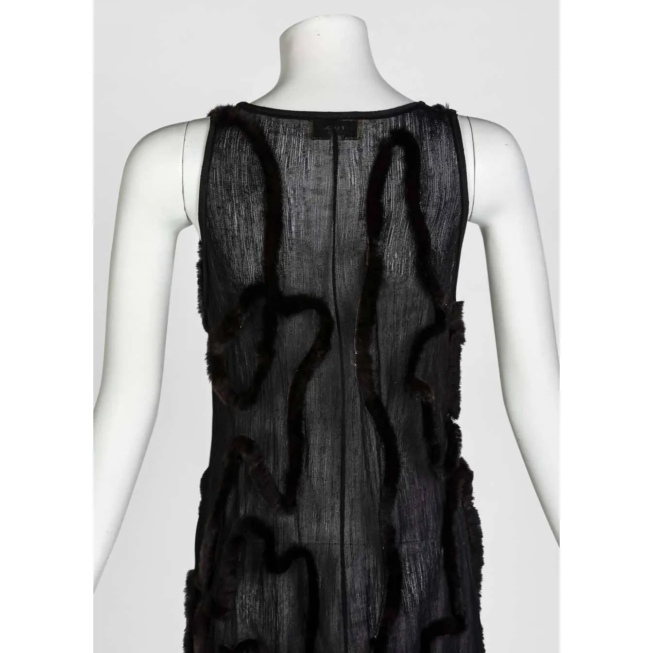 Fendi Black Semi-Sheer Maxi Dress | US M/L
