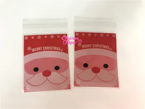 Festive Santa Gift Bags Cello Self-adhesive Cookie bag - Favors Party bags 20/50/100 bags 7x10cm CB71