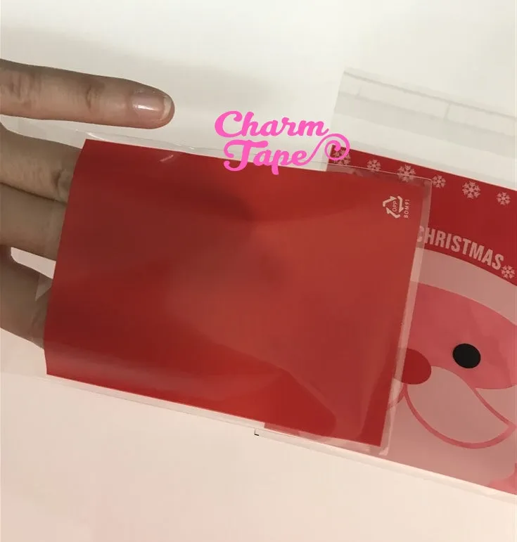 Festive Santa Gift Bags Cello Self-adhesive Cookie bag - Favors Party bags 20/50/100 bags 7x10cm CB71