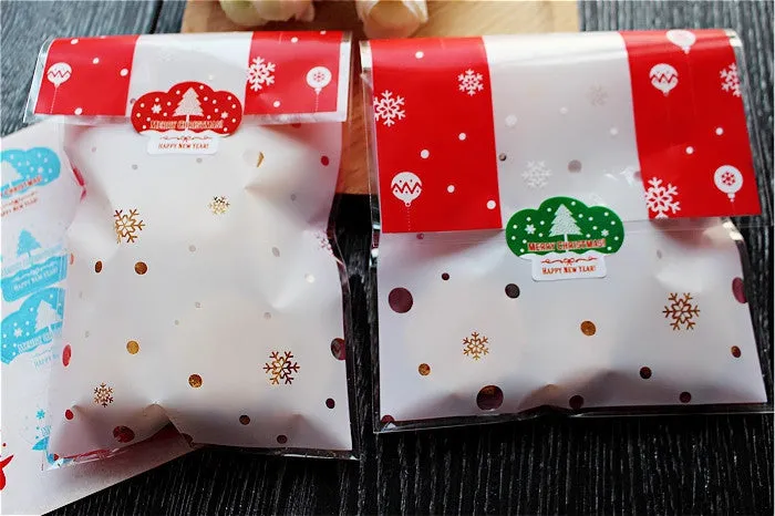 Festive Snowman Gift Bags Cello Bags Cookie bags - Favors Bags - Party bags Set of 20 bags CB8