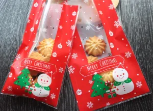 Festive Snowman Gift Bags Cello Bags Cookie bags - Favors Bags - Party bags Set of 20 bags CB8