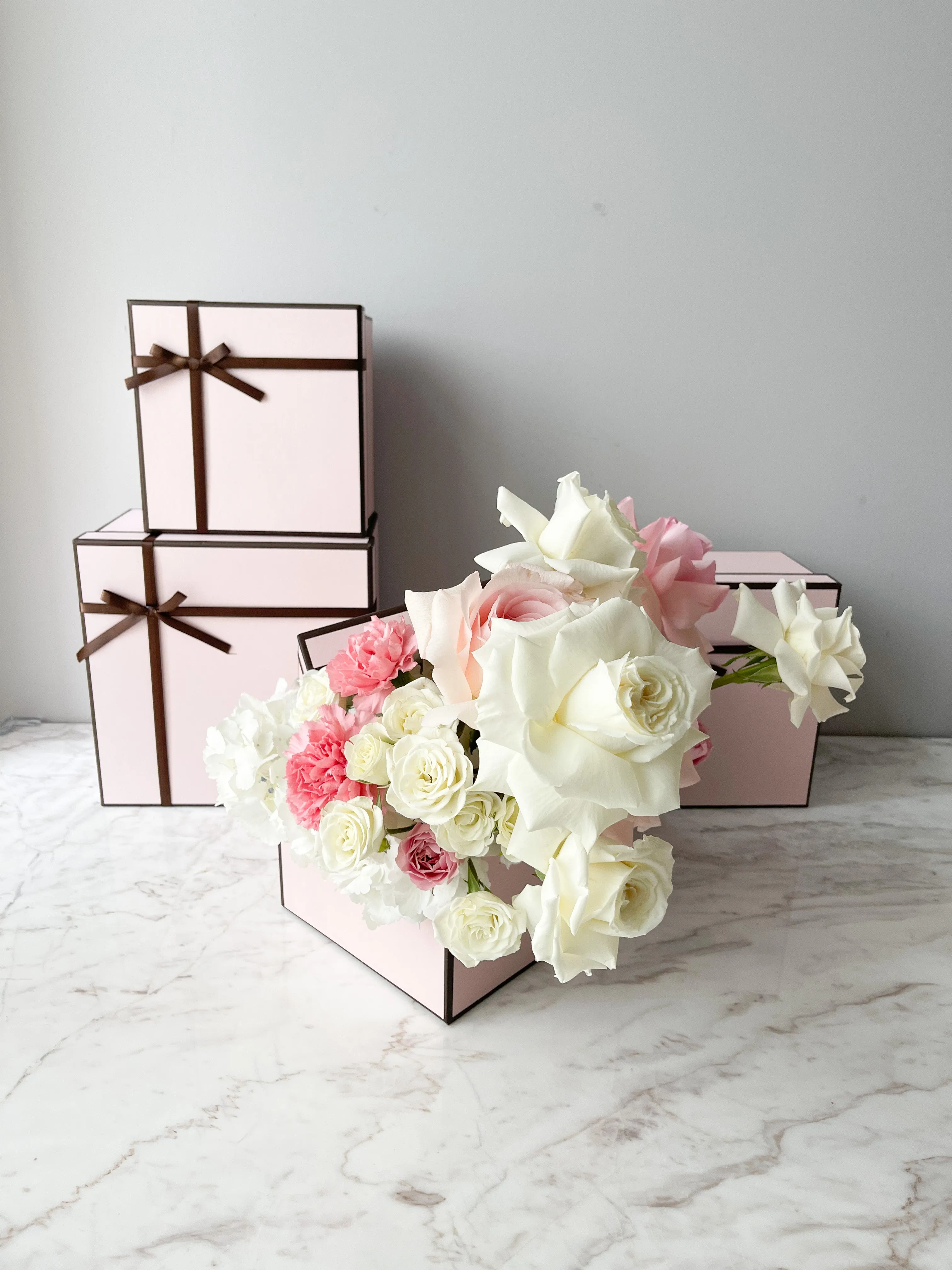 French Style Square Flower Gift Box