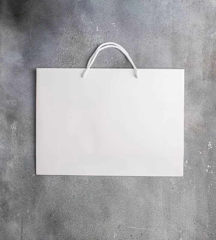 FSC® White Matt Laminated Rope Handle Paper Bags - 440x120x320mm
