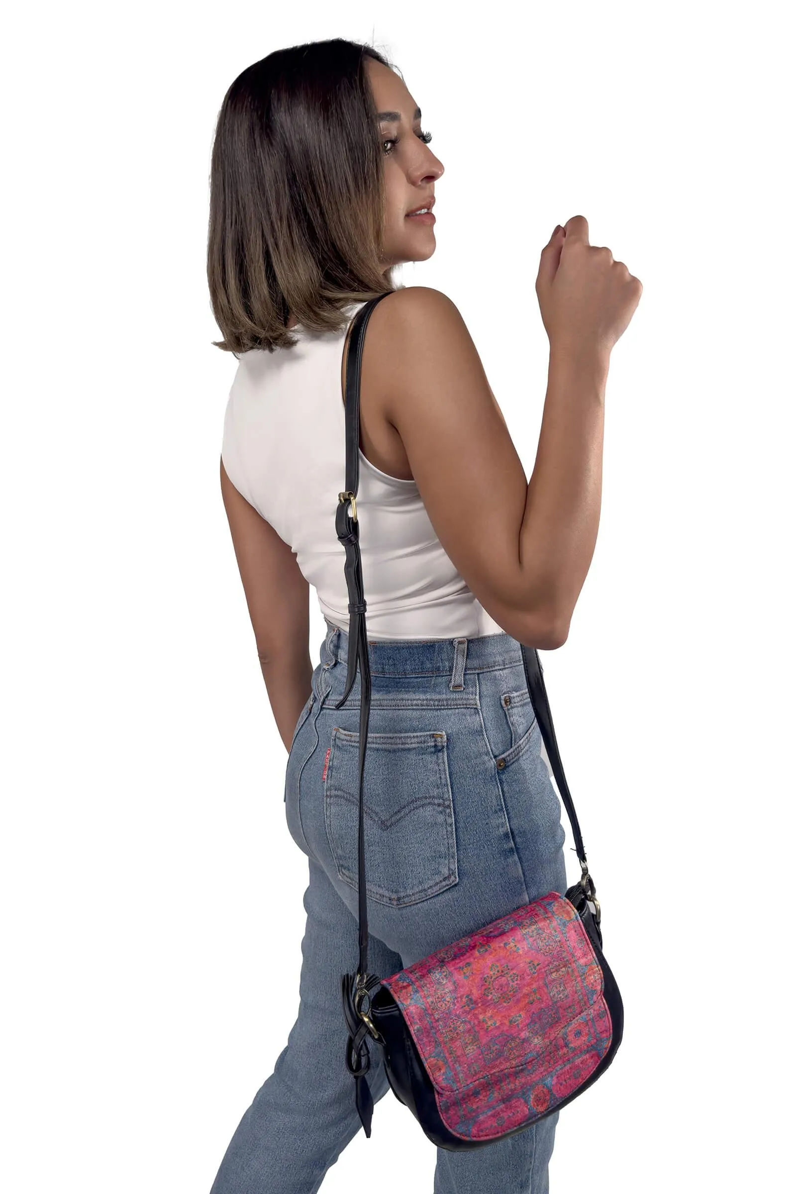 Fuchsia Bloom Nadia Crossbody Bag