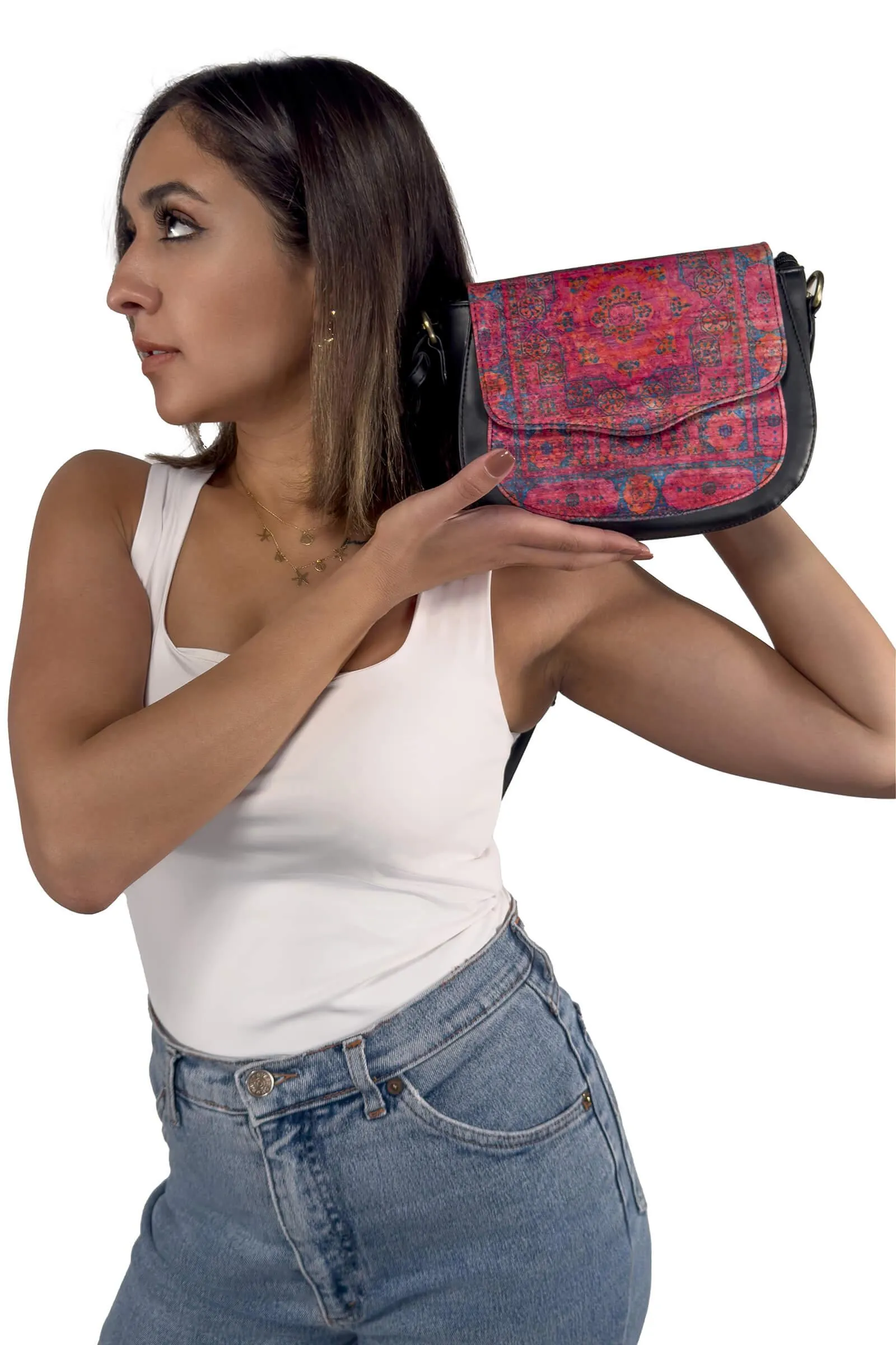Fuchsia Bloom Nadia Crossbody Bag