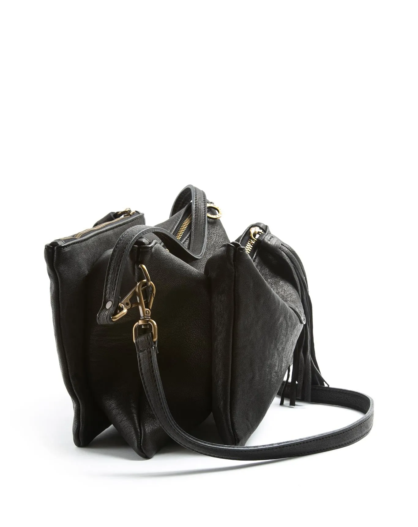 FUTURA Black Leather Bag
