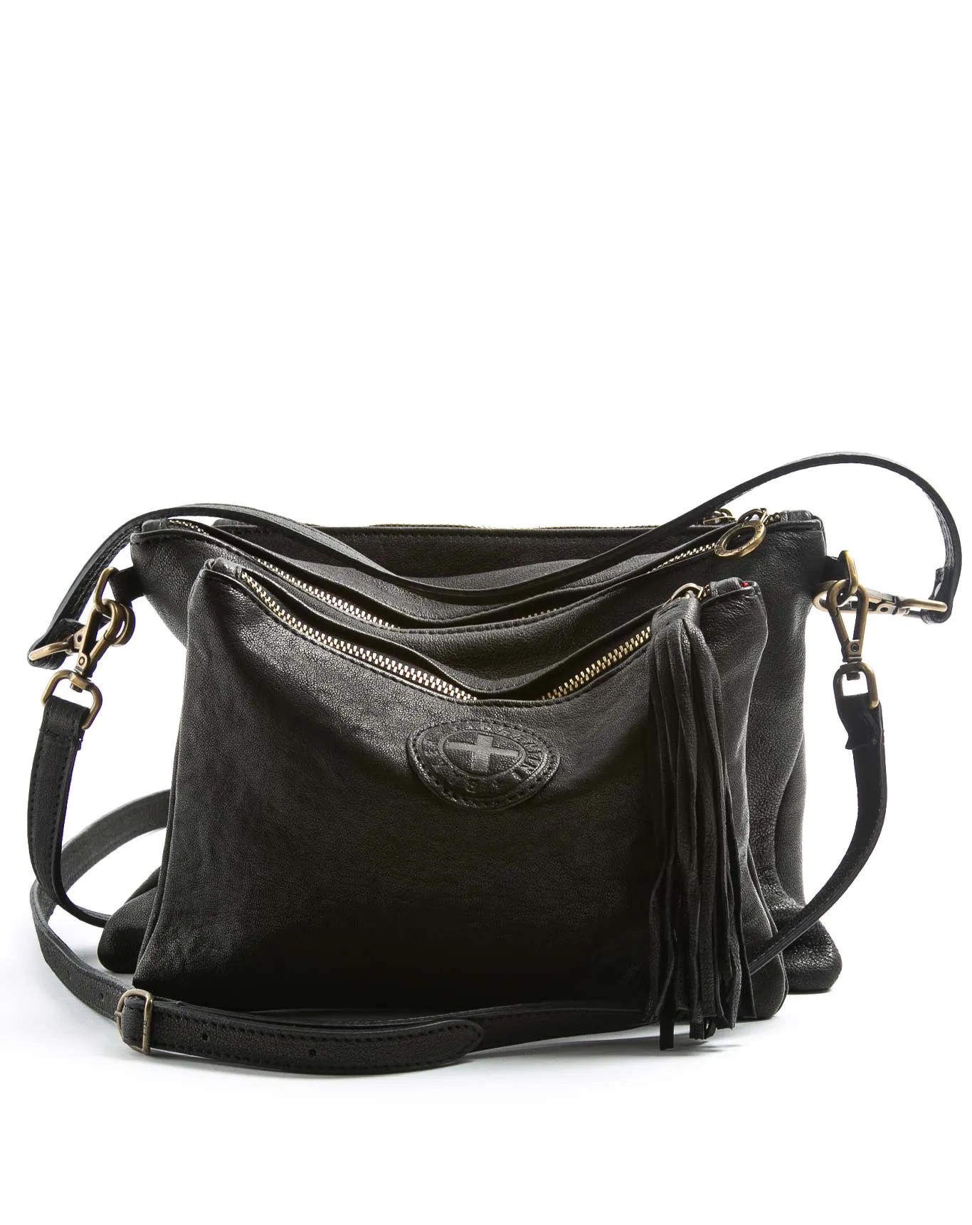 FUTURA Black Leather Bag