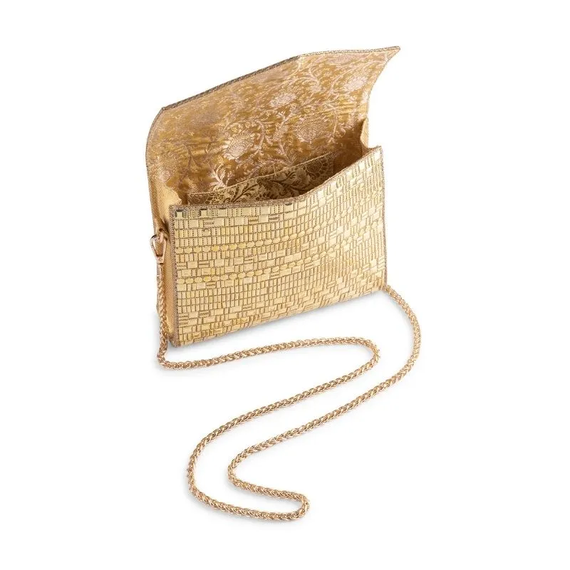 Galaxy Party Clutch Party Bag in Gold