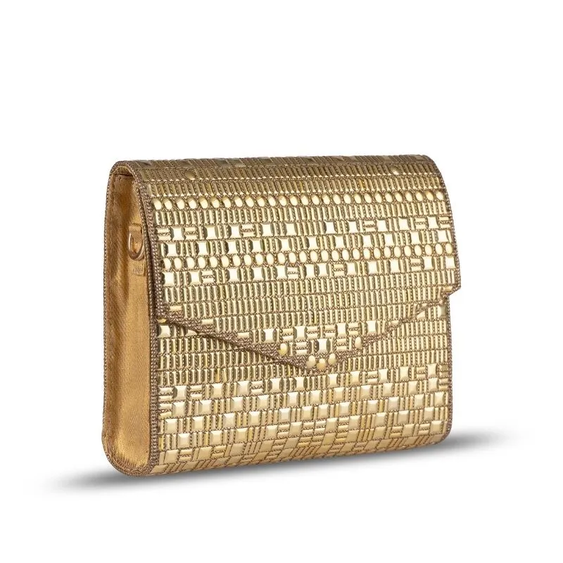 Galaxy Party Clutch Party Bag in Gold