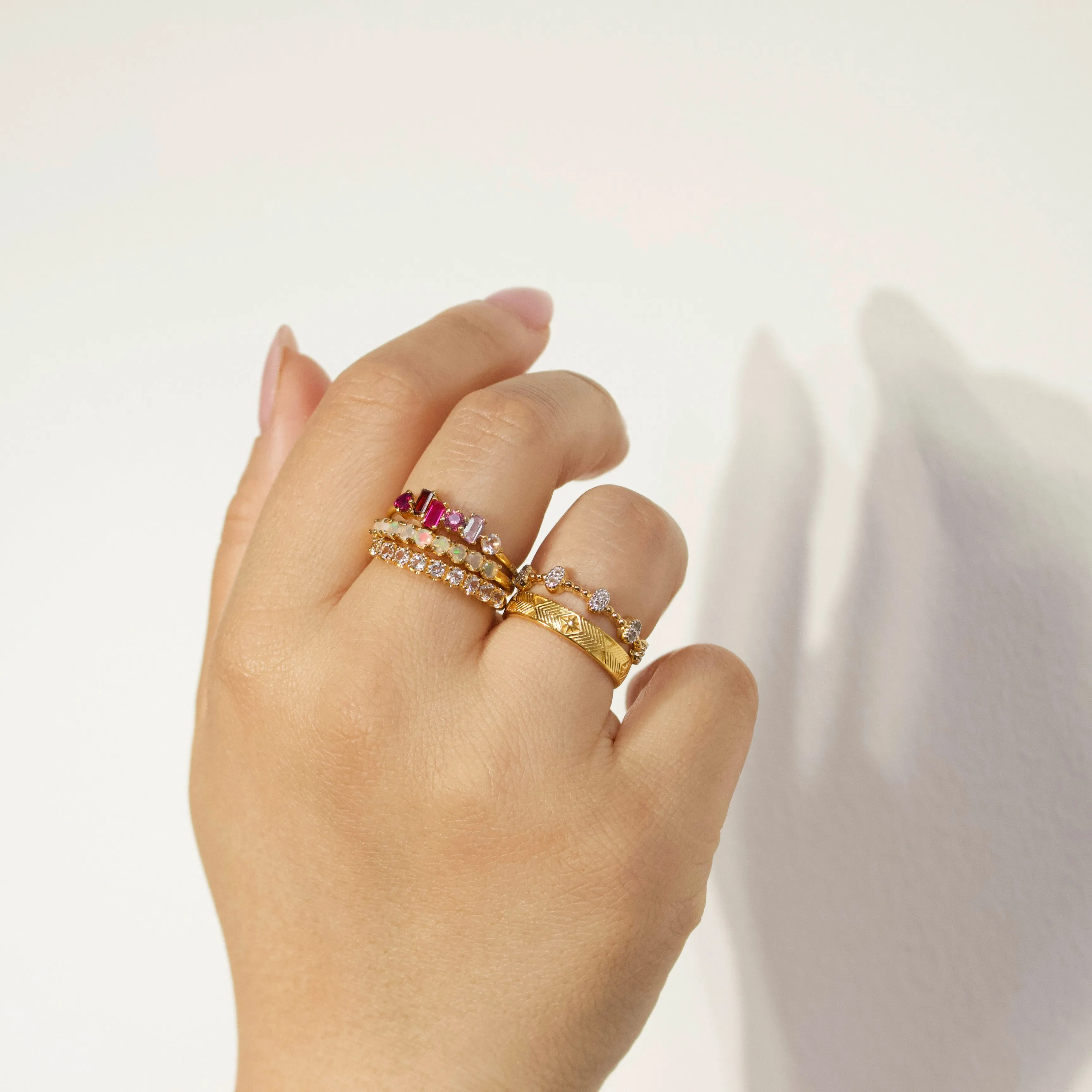 Garden Party Pink Semi Precious Ombre Ring