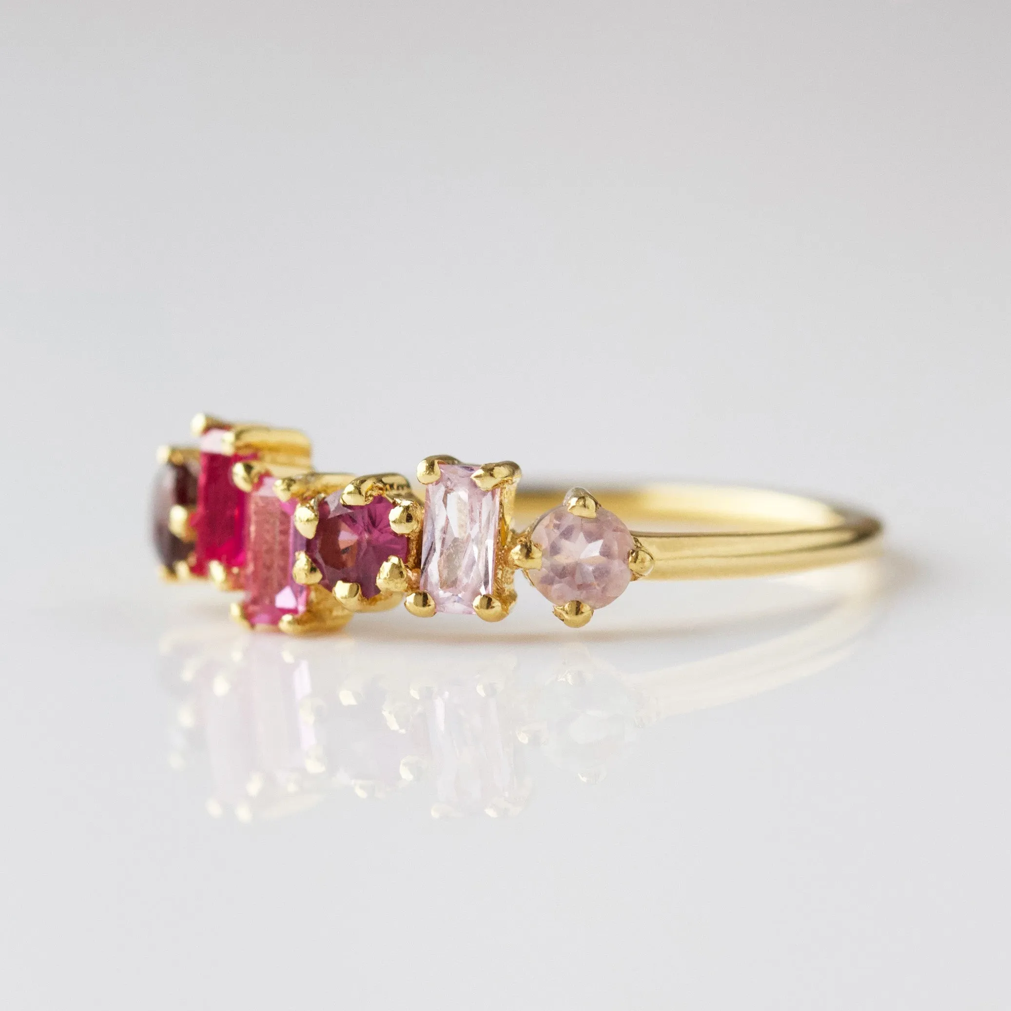 Garden Party Pink Semi Precious Ombre Ring