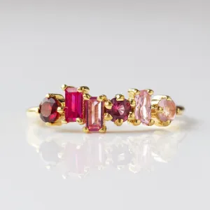 Garden Party Pink Semi Precious Ombre Ring