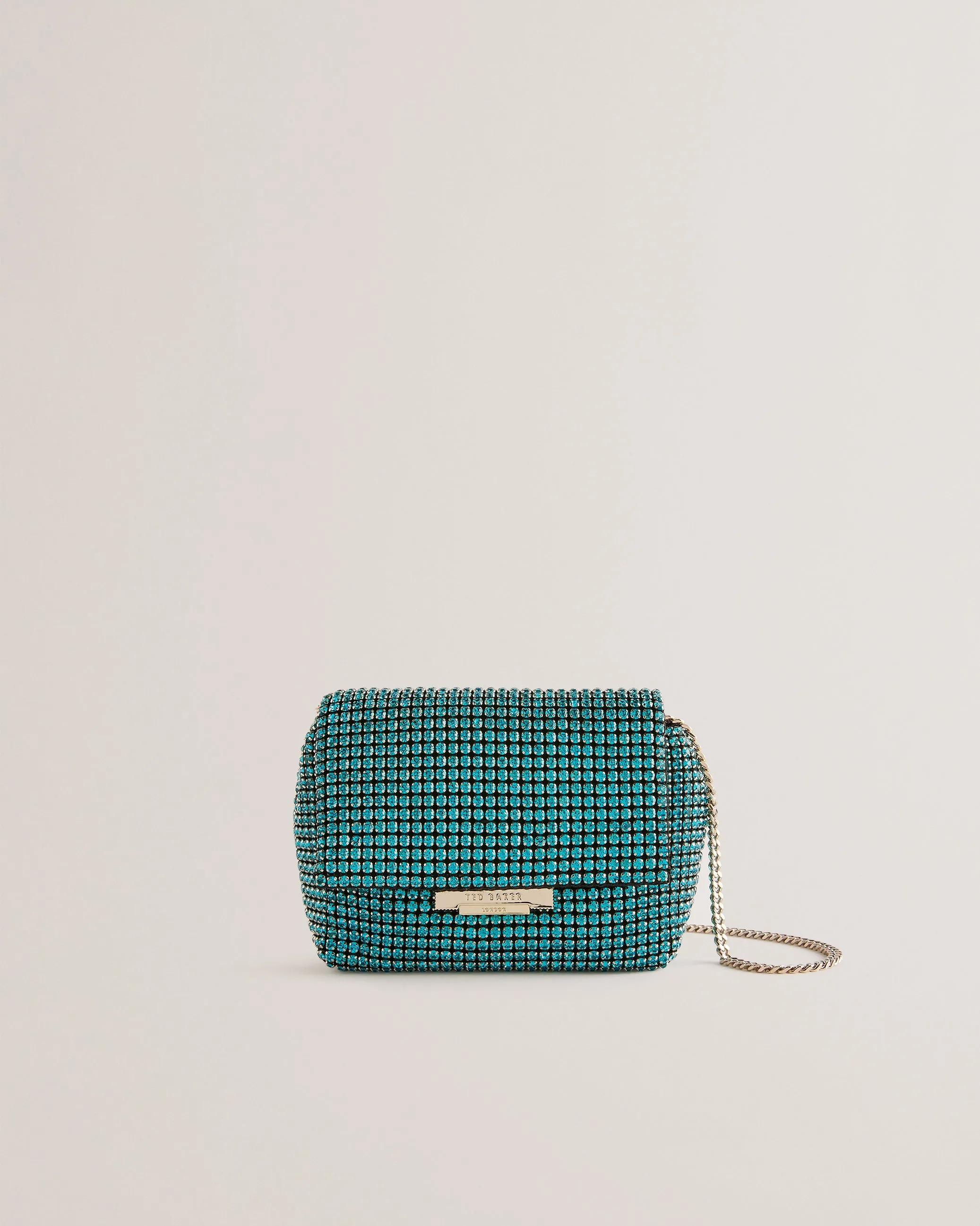 Gliters Crystal Mini Cross Body Bag Lt-Blue