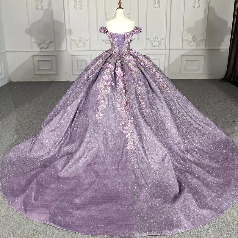 Gorgeous Sweetheart Quinceanera Dresses Princess Appliques Off-the-shoulder Ball Gown