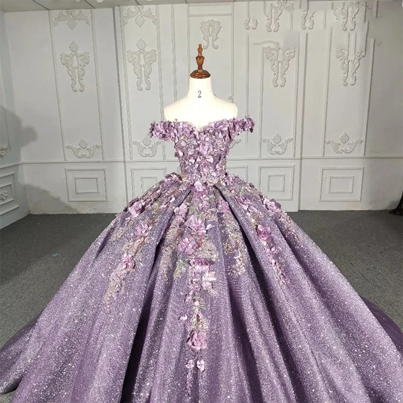 Gorgeous Sweetheart Quinceanera Dresses Princess Appliques Off-the-shoulder Ball Gown