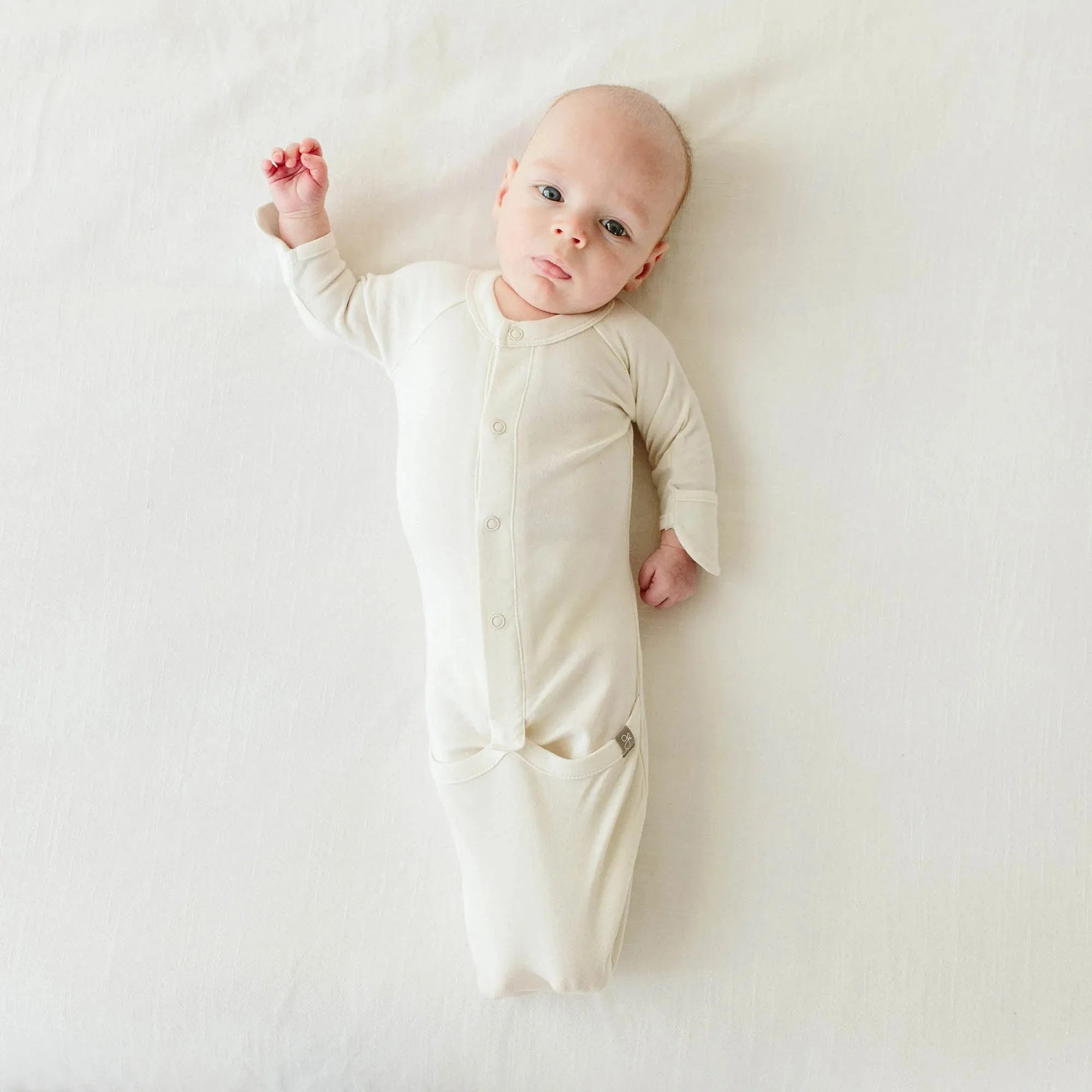 Goumi - Viscose Bamboo   Organic Cotton Convertible Gown - Midnight - Preemie